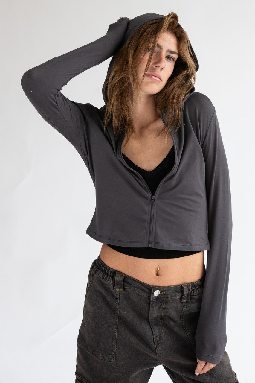 Fleece Lined Zip Up Hoodie