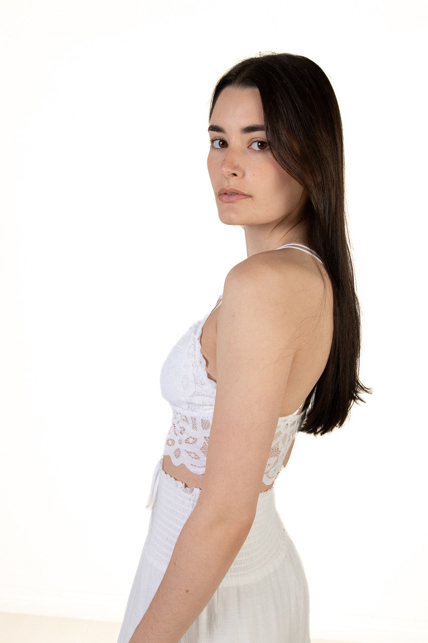 White Lace V Bralette