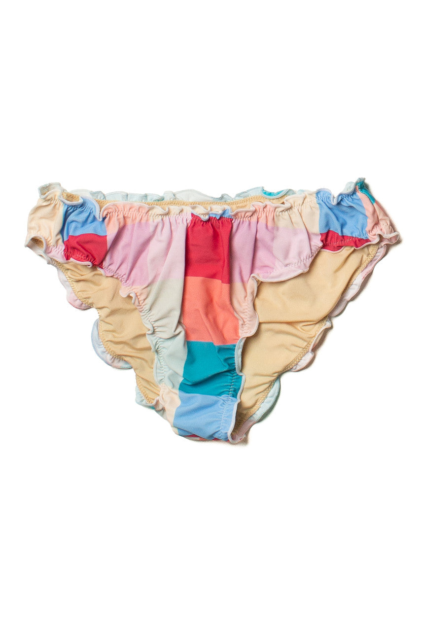 Pastel Gingham Ruffle Bikini Bottom