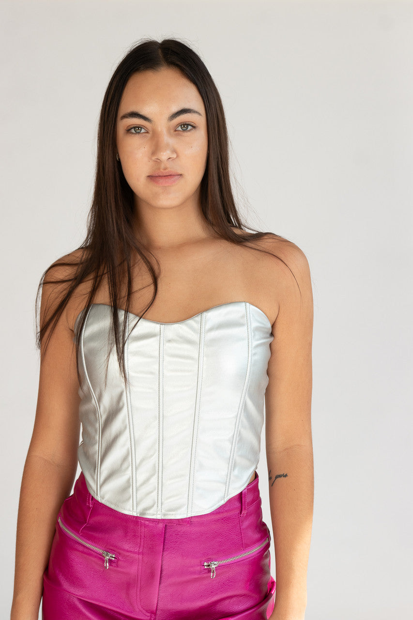 Strapless Metallic Bodice