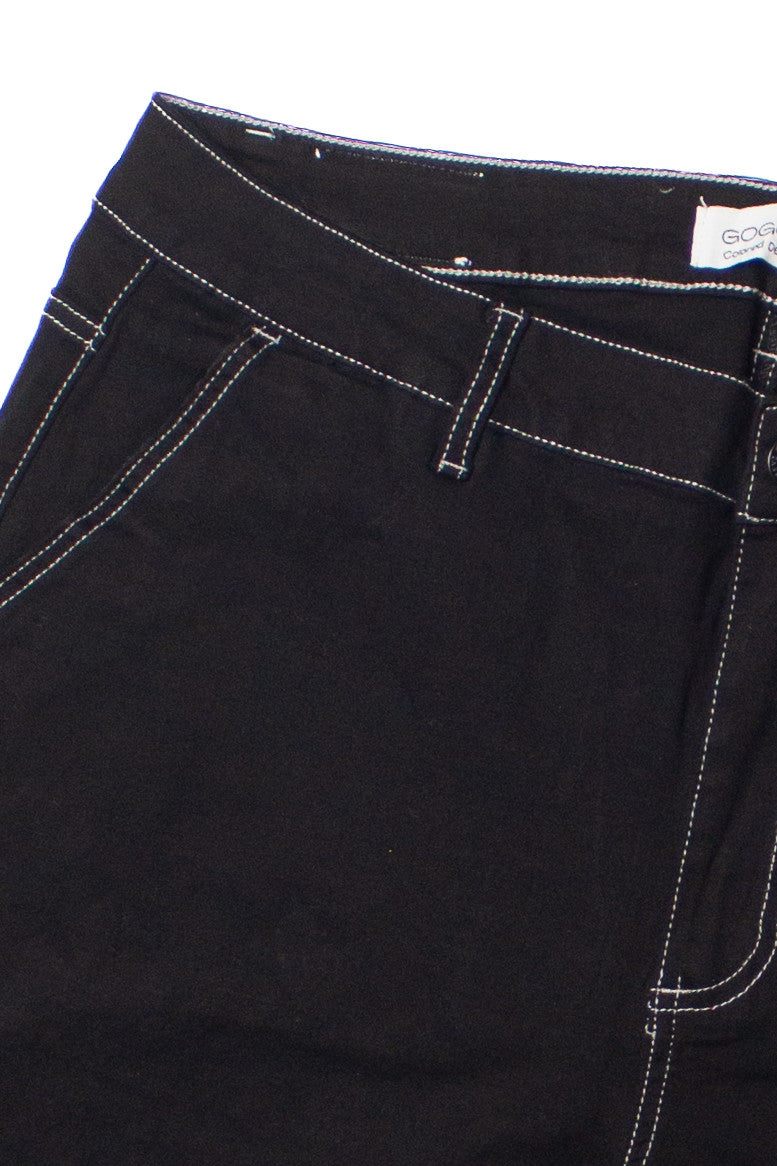 Extended Sizes Black Carpenter Shorts
