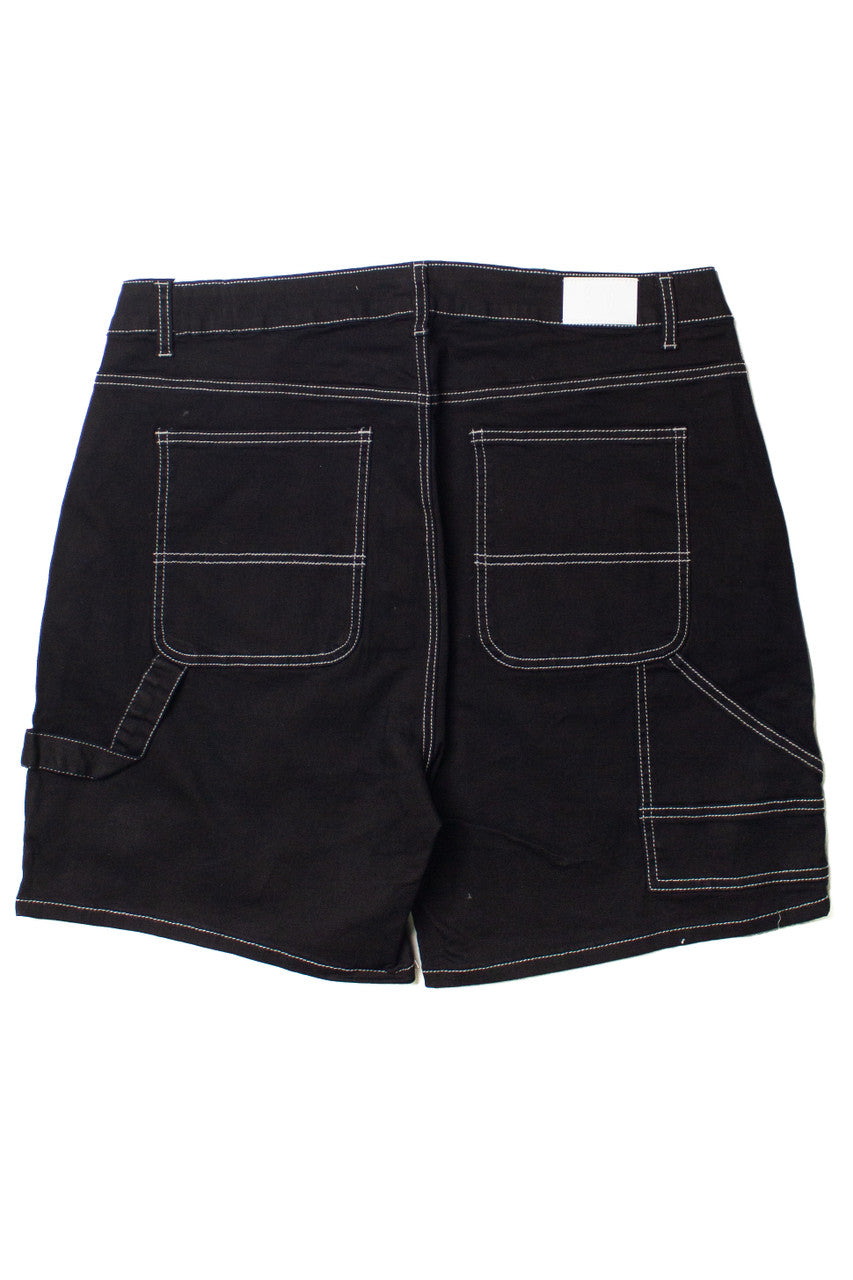 Extended Sizes Black Carpenter Shorts