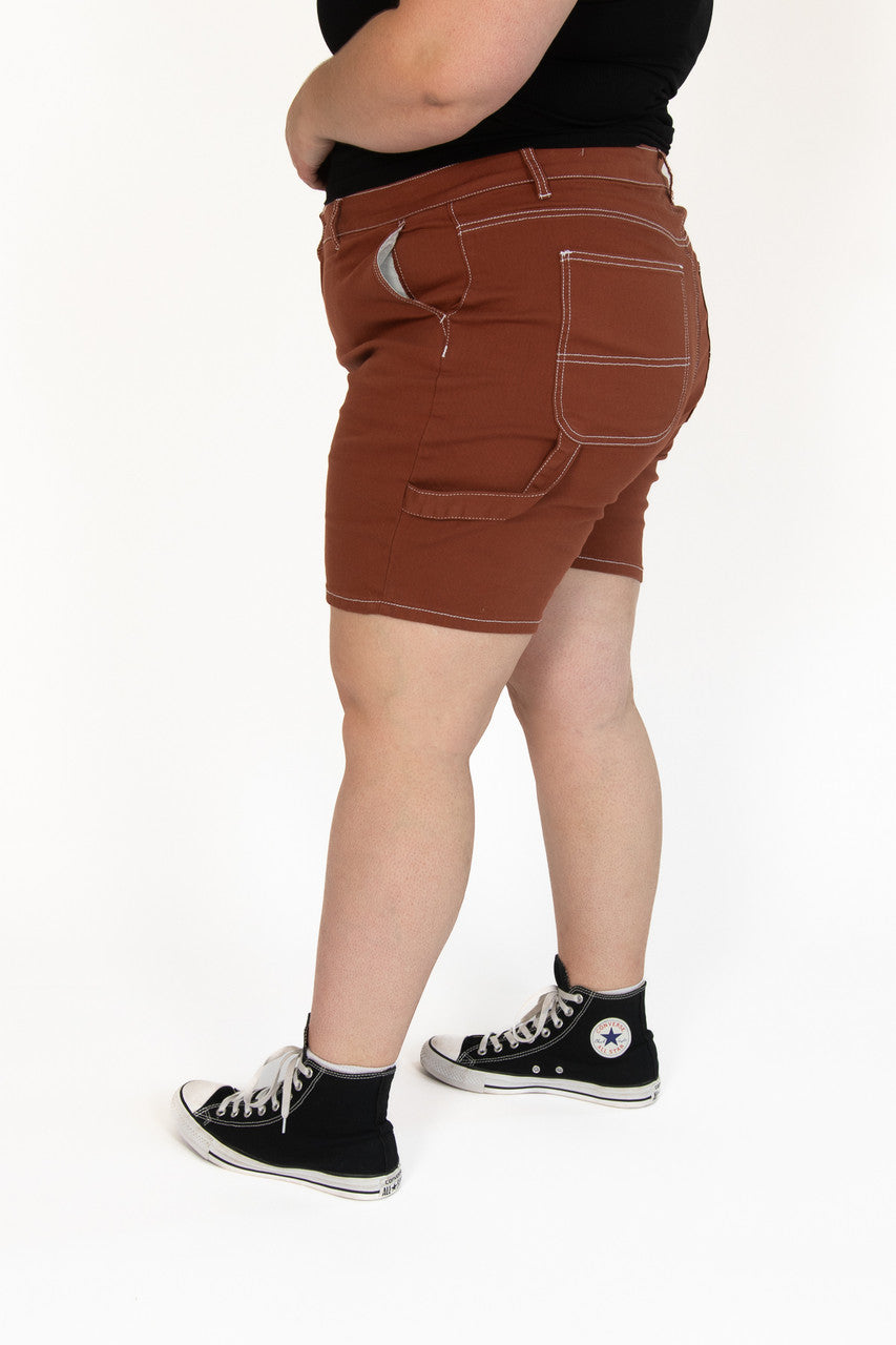 Extended Sizes Brown Carpenter Shorts