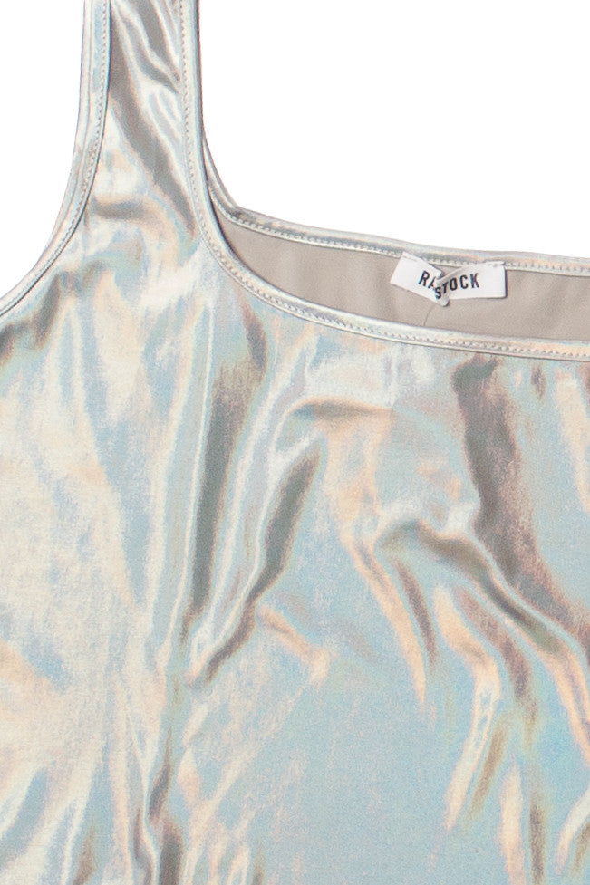 Extended Sizes Holographic Crop Tank