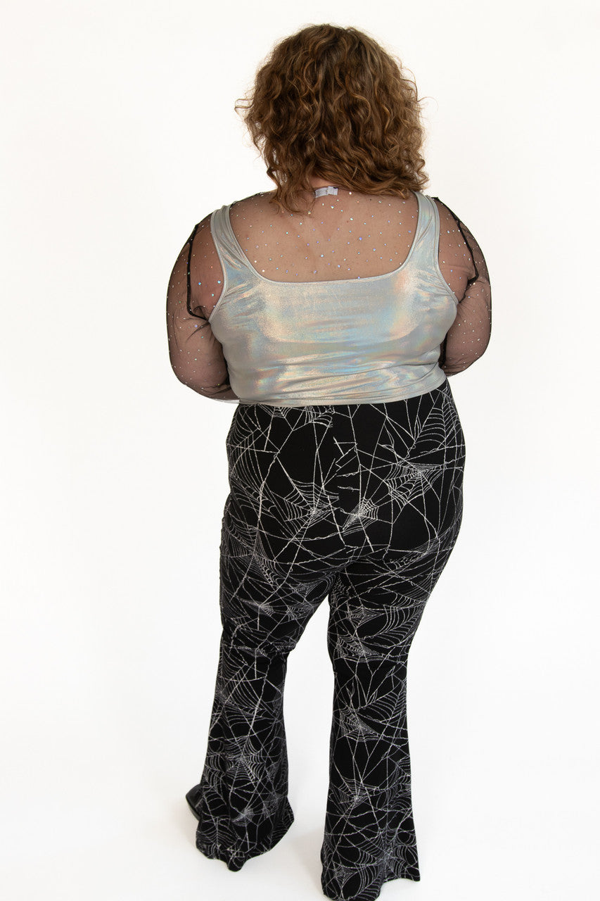 Extended Sizes Holographic Crop Tank