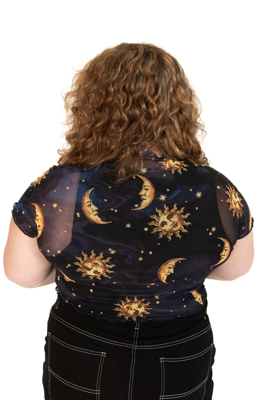 Extended Sizes Celestial Mesh Tee