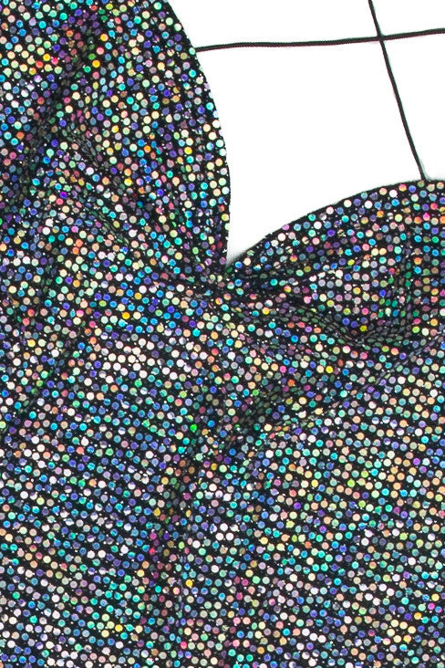 Extended Sizes Rainbow Holo Dot Backless Cami