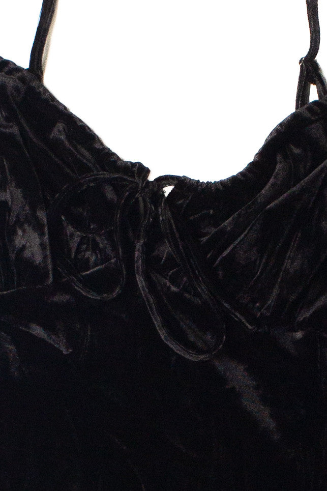 Extended Sizes Milkmaid Velvet Dress