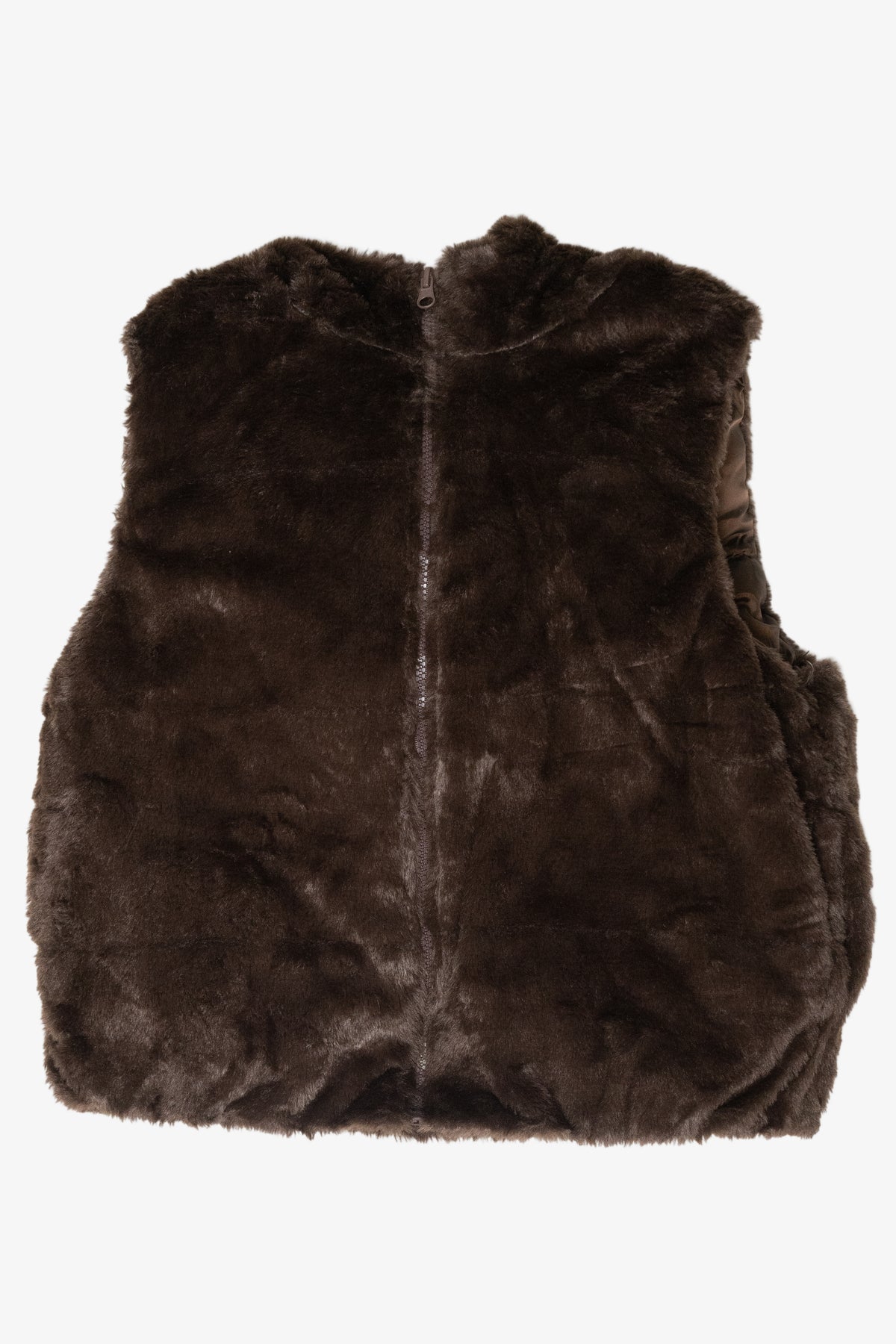 Channel Fur Hooded Vest