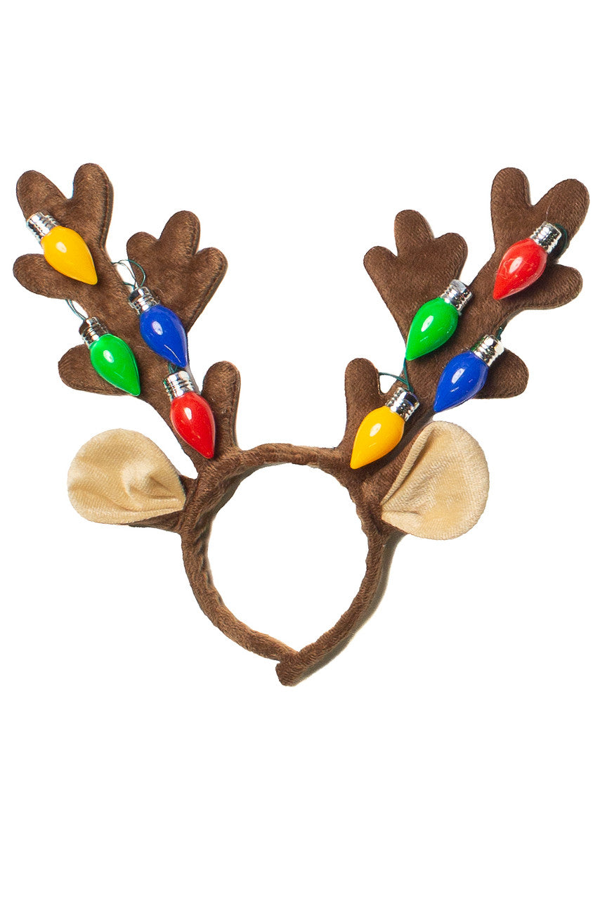 Jumbo Christmas Bulb Antler Headband