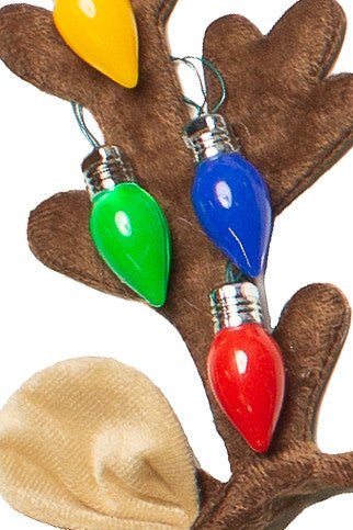 Jumbo Christmas Bulb Antler Headband