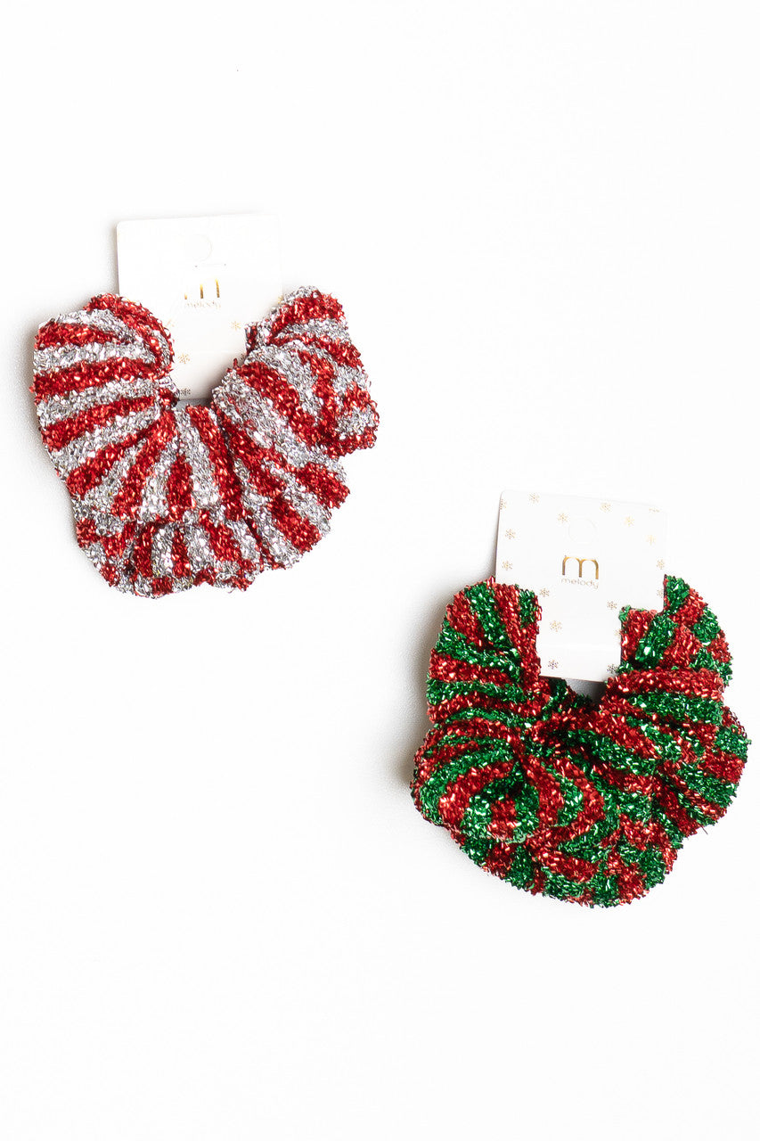 Christmas Tinsel Scrunchies