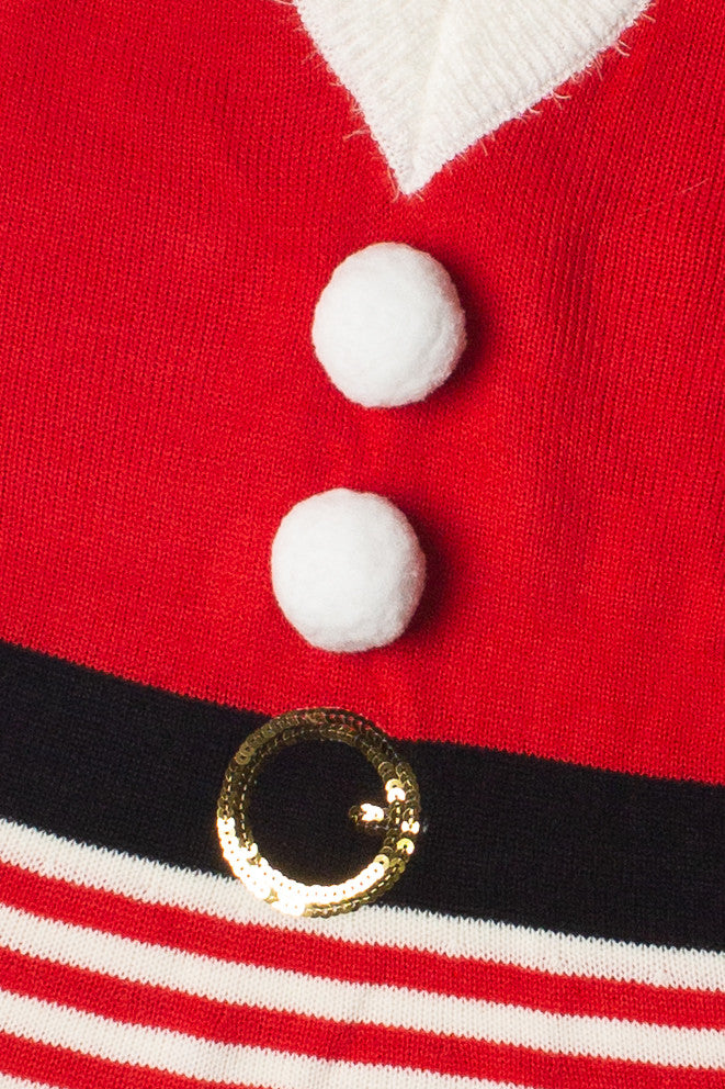 Candy Stripe Santa Dress With Hat