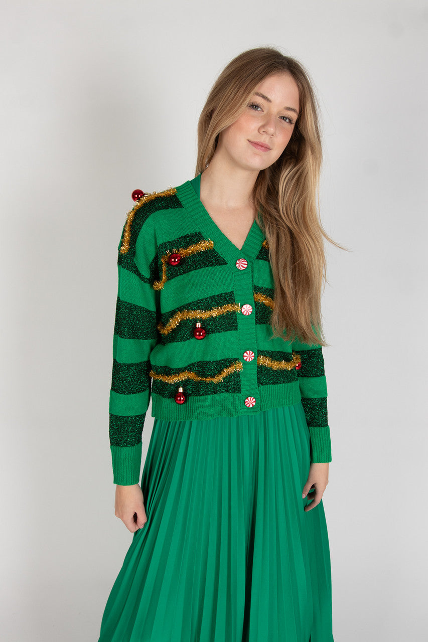 Trim The Tree Christmas Cardigan