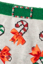 Christmas Candy Cane Sweater Skirt
