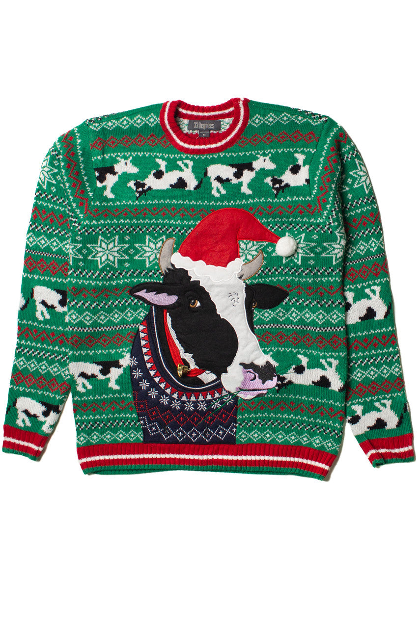 Jingle Cowbell Christmas Sweater