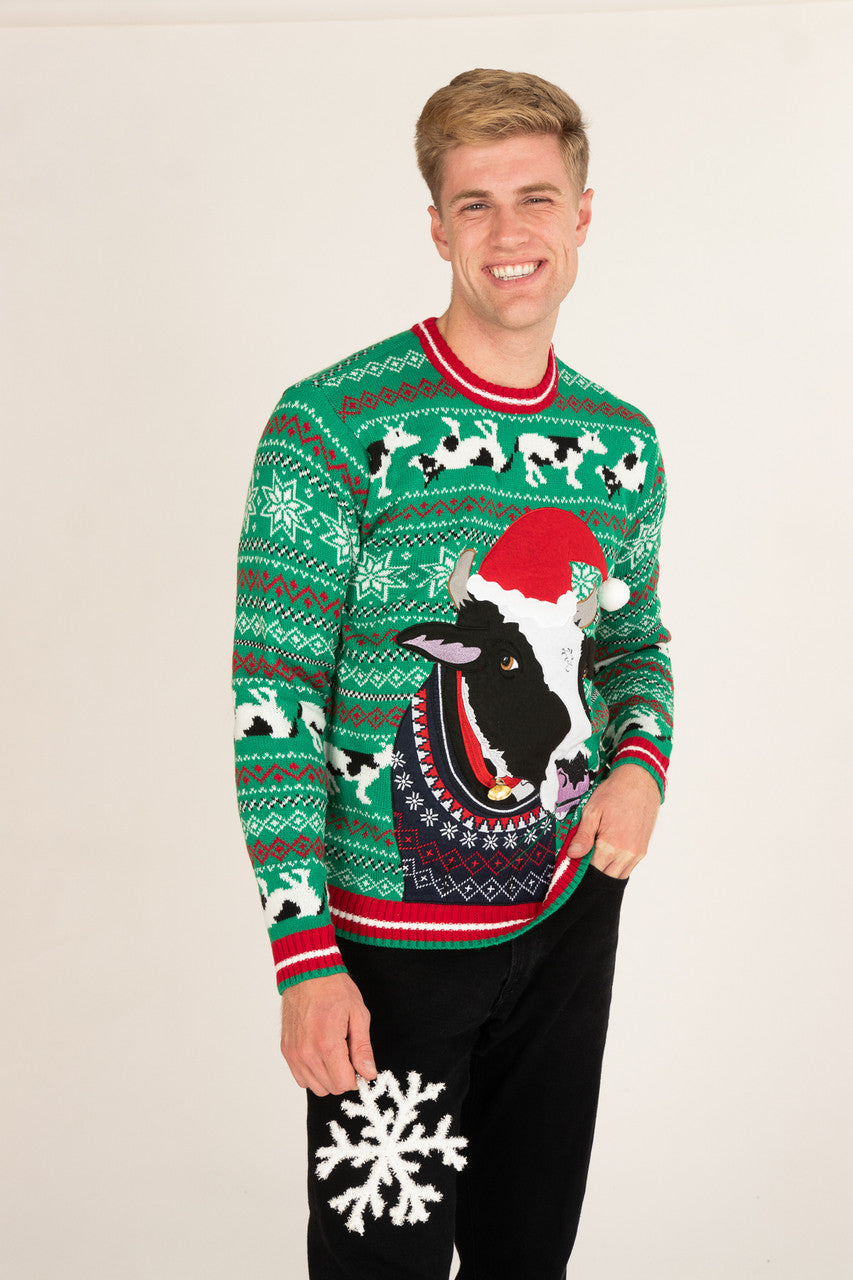 Jingle Cowbell Christmas Sweater