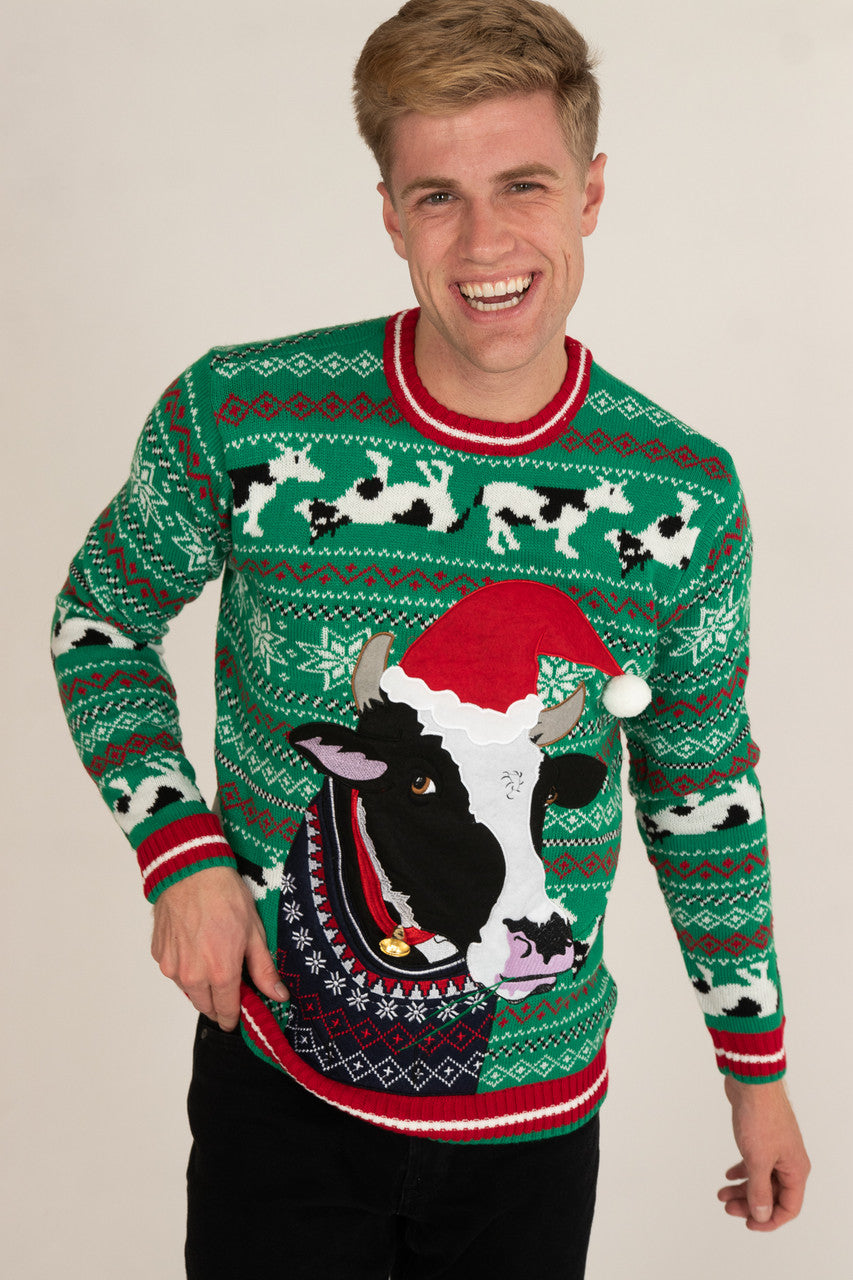 Jingle Cowbell Christmas Sweater