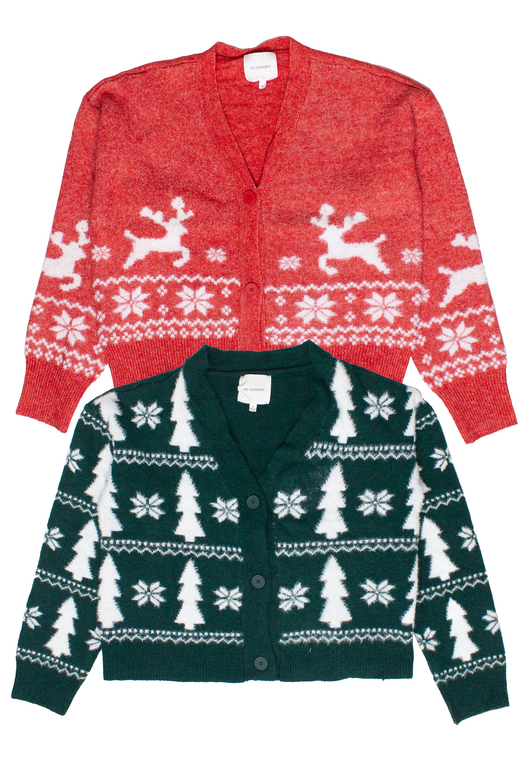 Fair Isle Fuzzy Cardigans