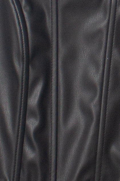 Pleather Corset Tank Top