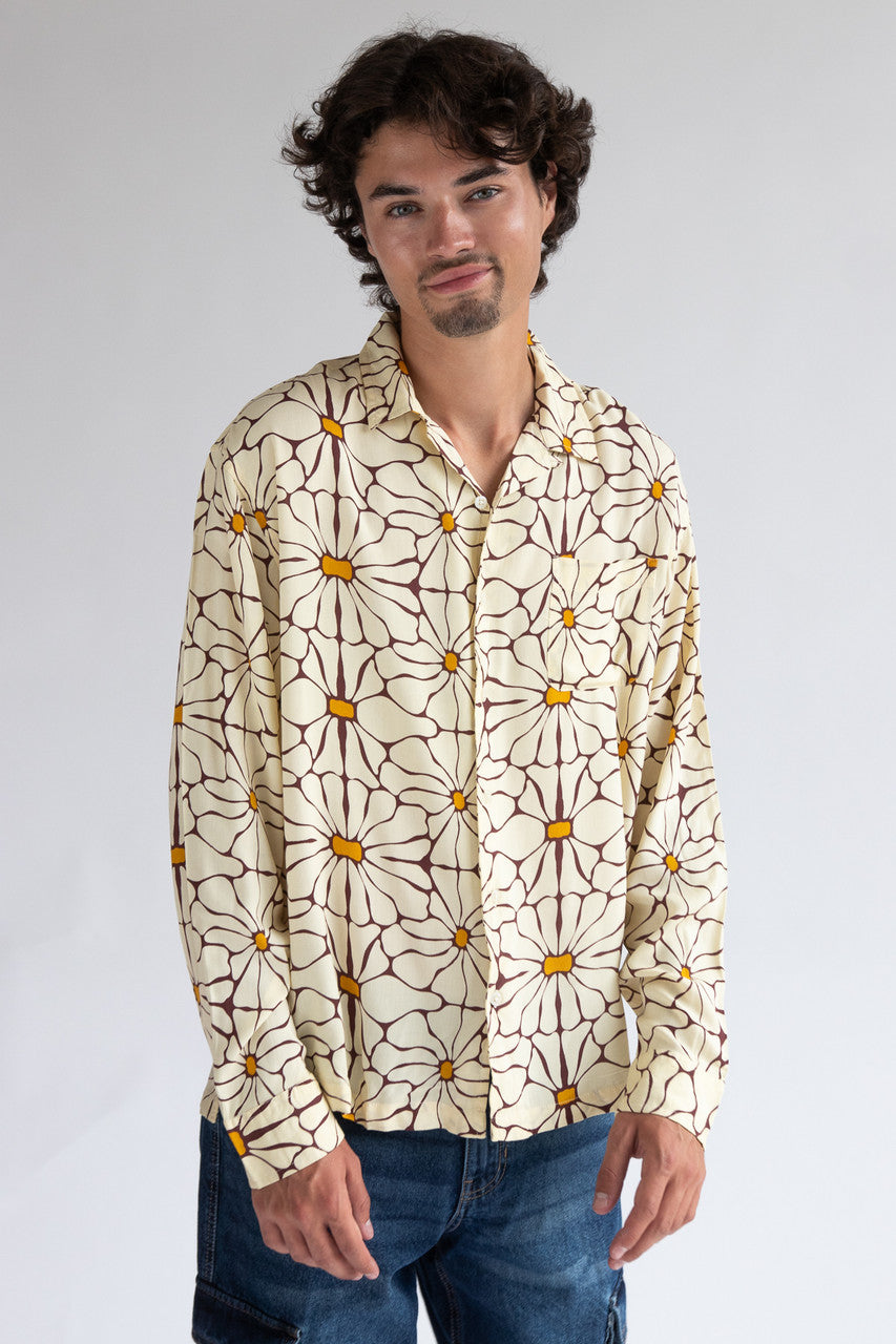 Nifty Daisies Long Sleeve Button Up Shirt