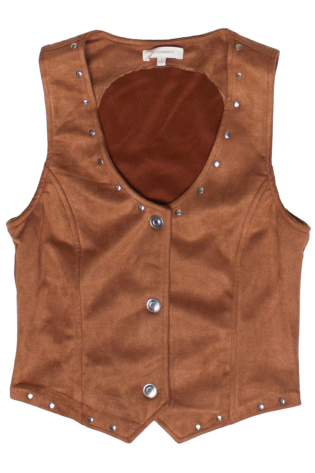 Faux Suede Nailhead Stud Vest