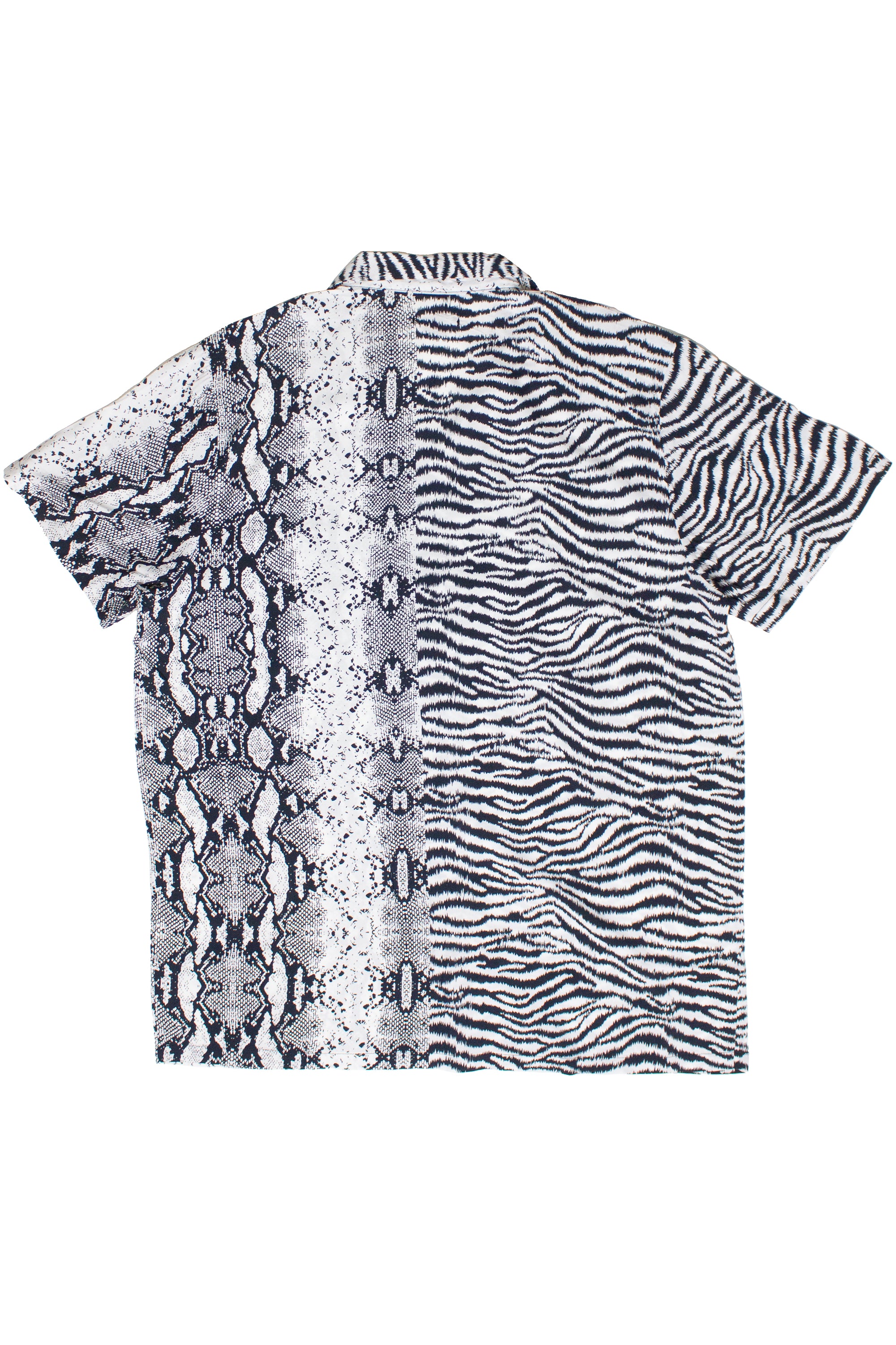 Black & White Animal Print Button Up Shirt