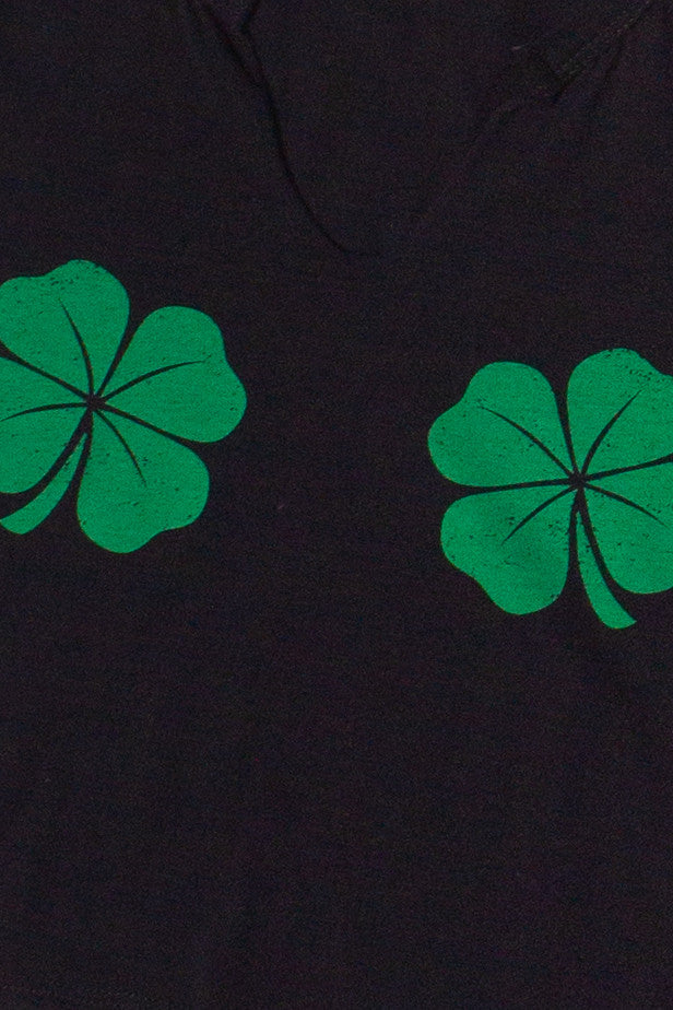 Notch Neck Shamrocks Tee