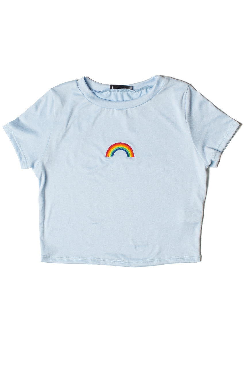 Embroidered Rainbow Baby Tee