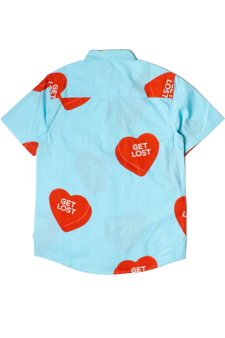 Get Lost Candy Hearts Button Up Shirt