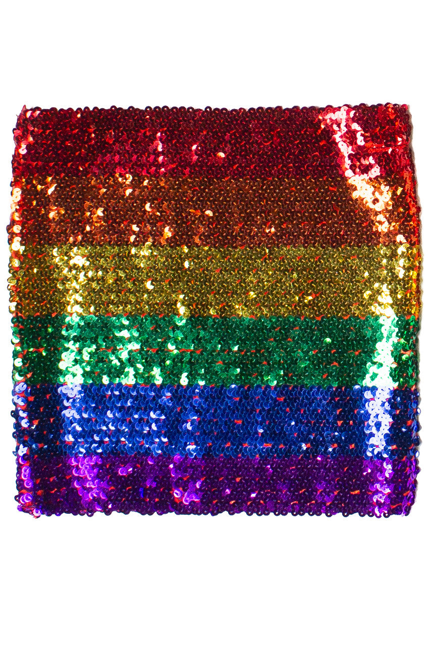 Rainbow Sequin Tube Top