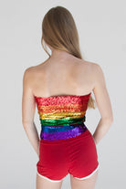 Rainbow Sequin Tube Top