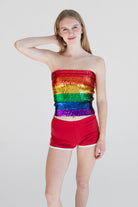 Rainbow Sequin Tube Top