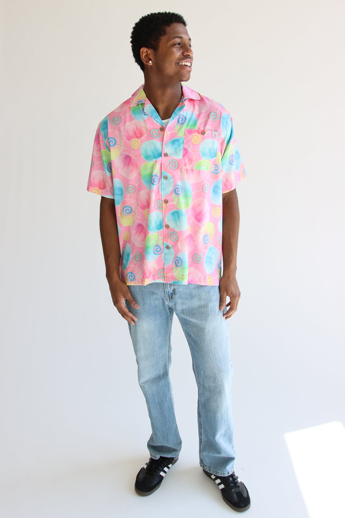 Candy World Printed Button Up