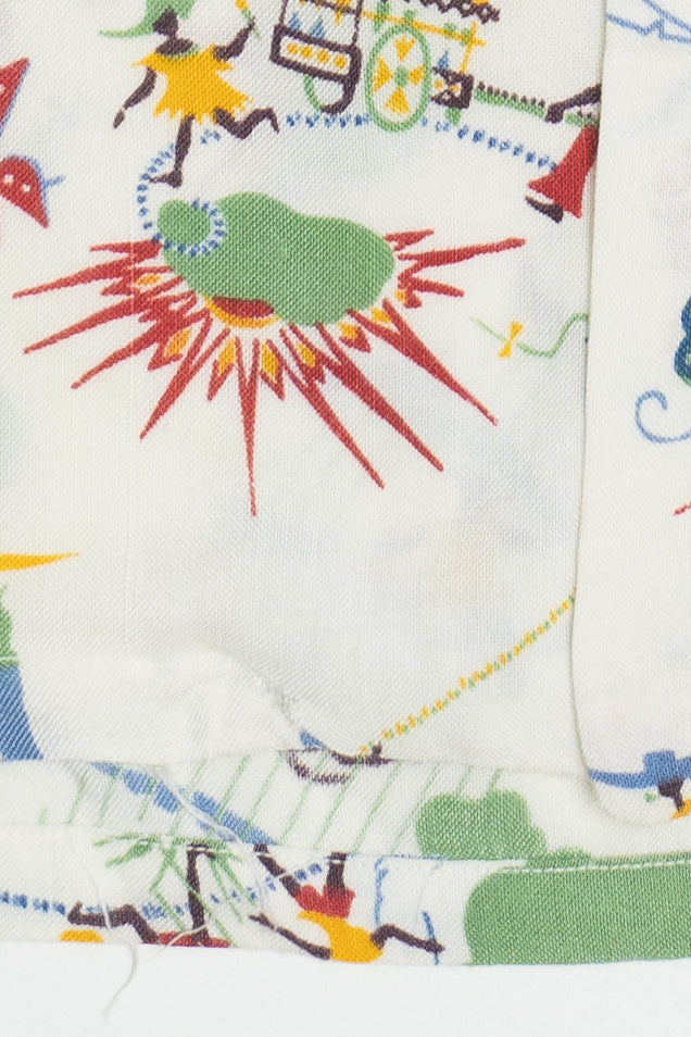 Rare Vintage Hawaiian Shirt Nathan's Montego Bay Jamaica 40/50s