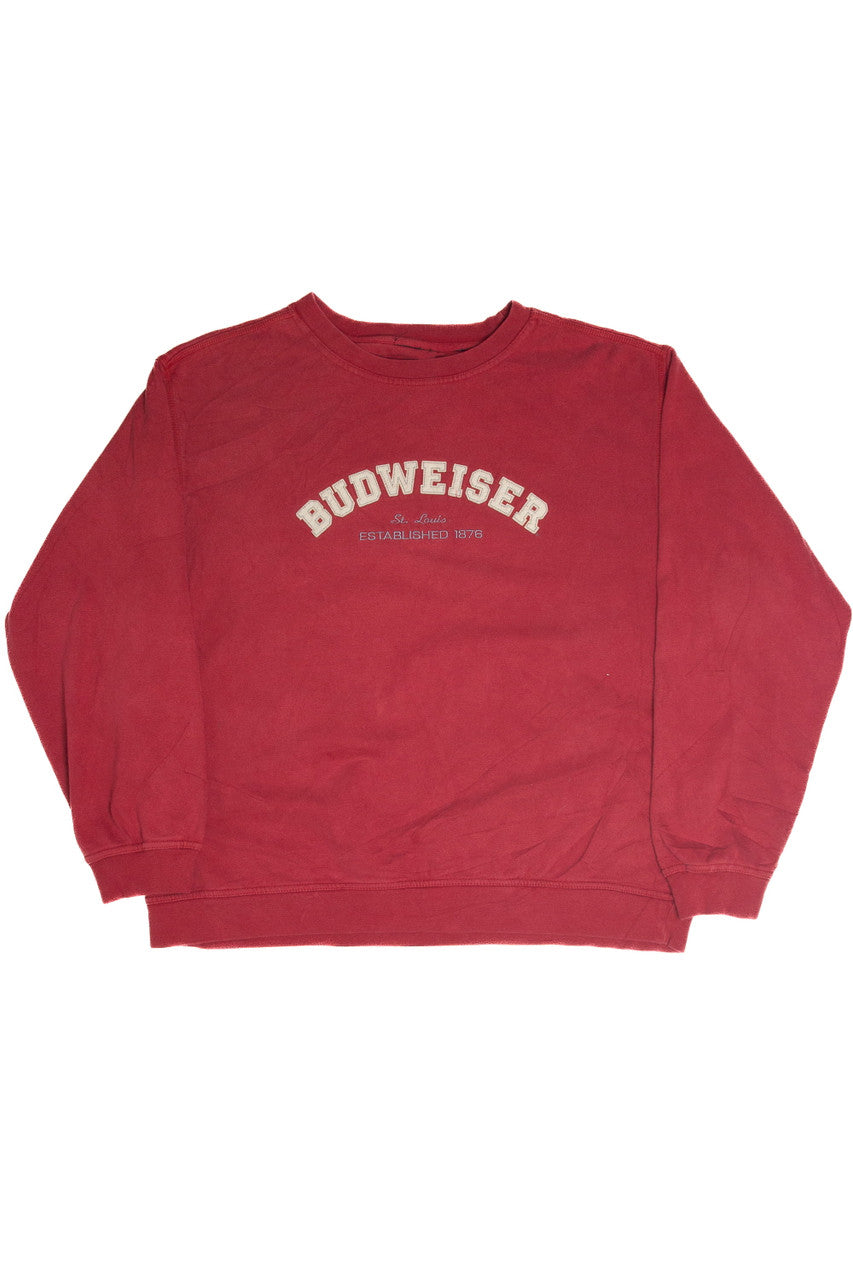 Embroidered Budweiser Sweatshirt Sweatshirt