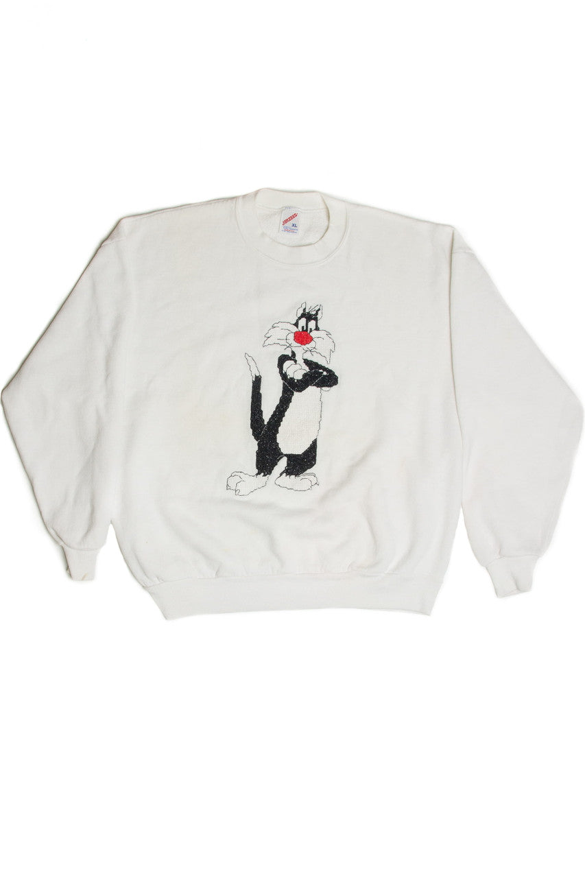 Vintage Cross Stitched Looney Tunes Sylvester Sweatshirt