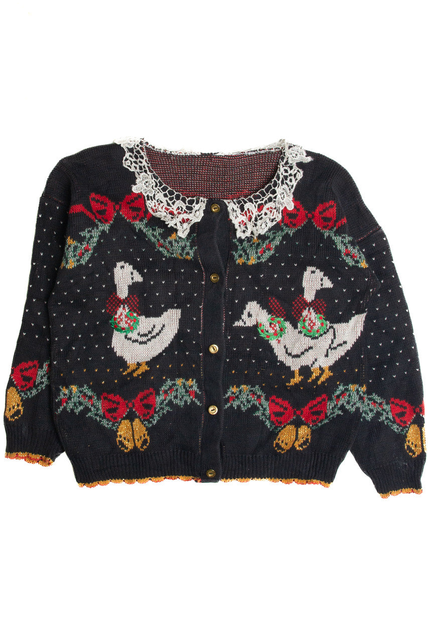 Vintage Birds Ugly Christmas Cardigan 59571