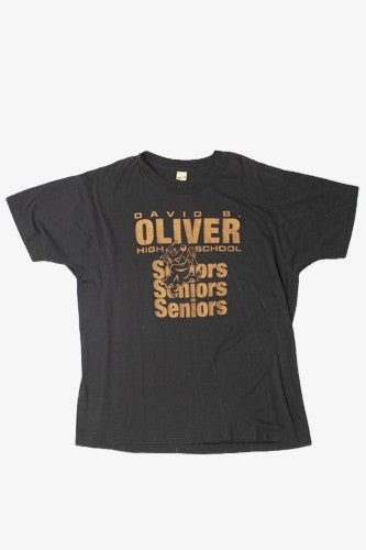 Vintage David B. Oliver High School Seniors Screen Stars T-Shirt (1980s)
