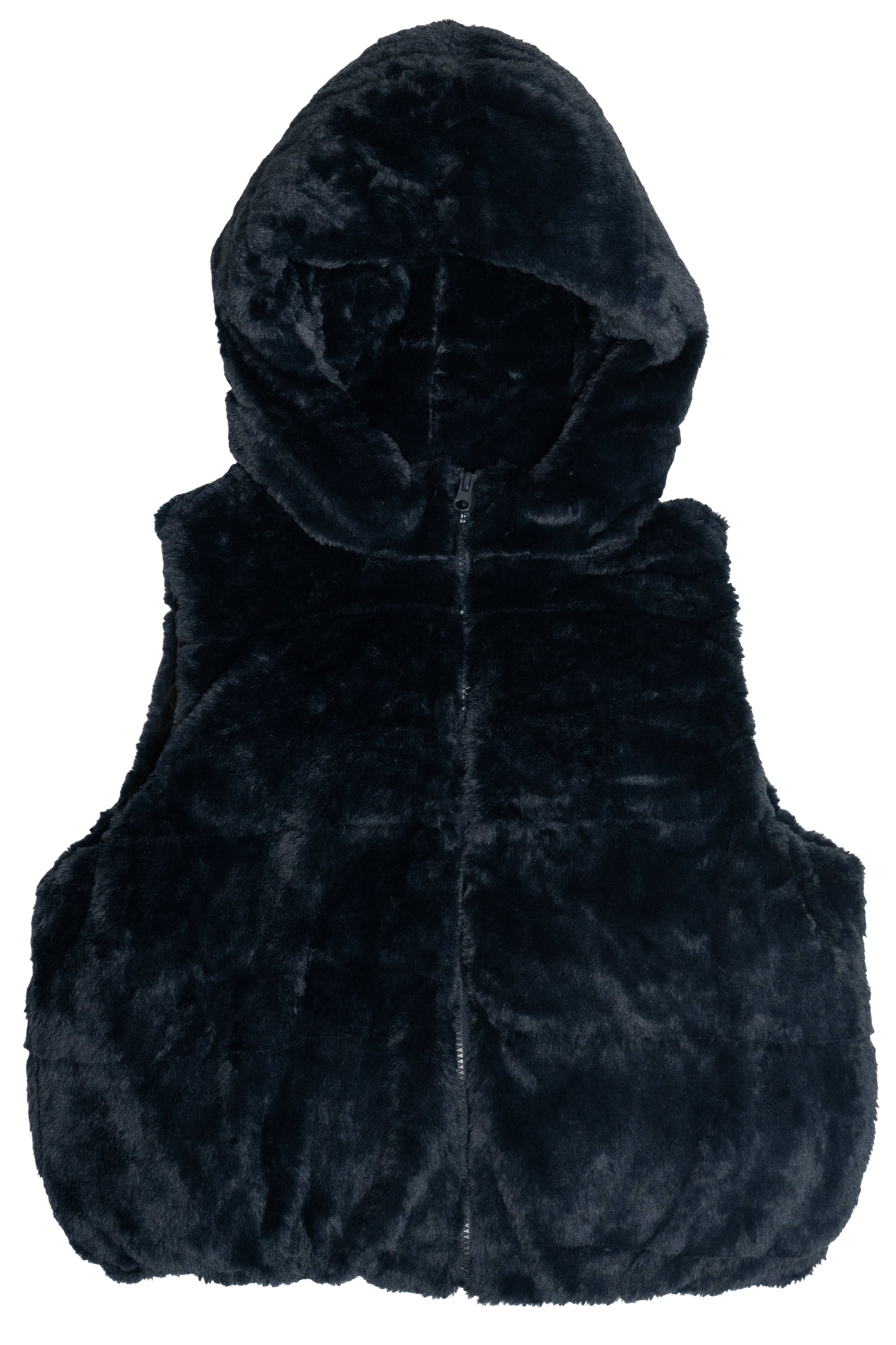 Faux Fur Hooded Vest