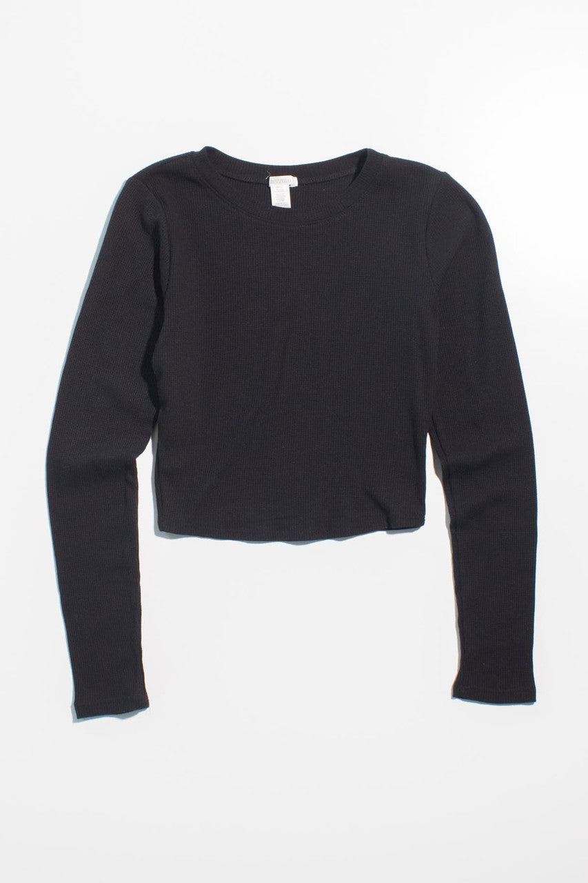 Black Long Sleeve Thermal Top
