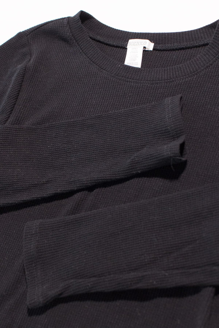 Black Long Sleeve Thermal Top