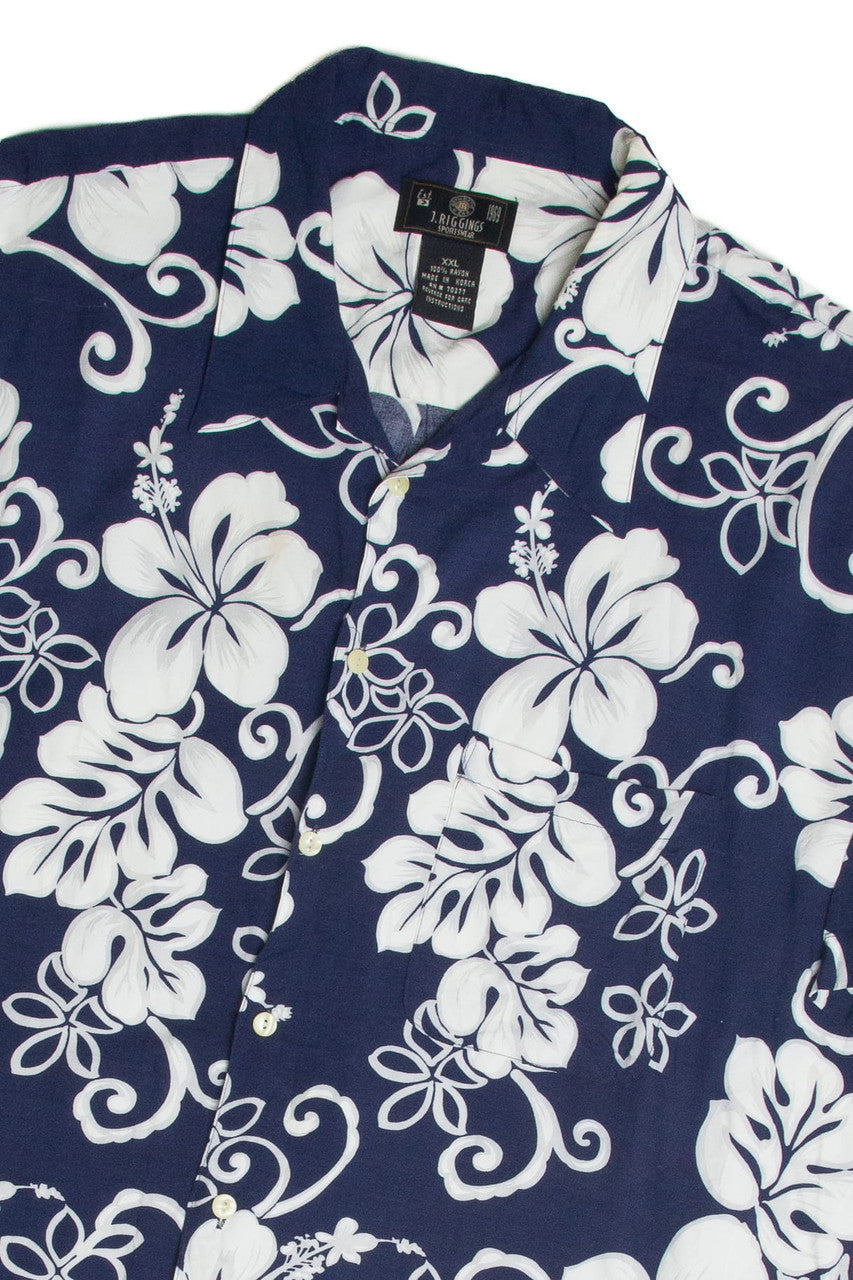 Vintage White Flower Hawaiian 2364