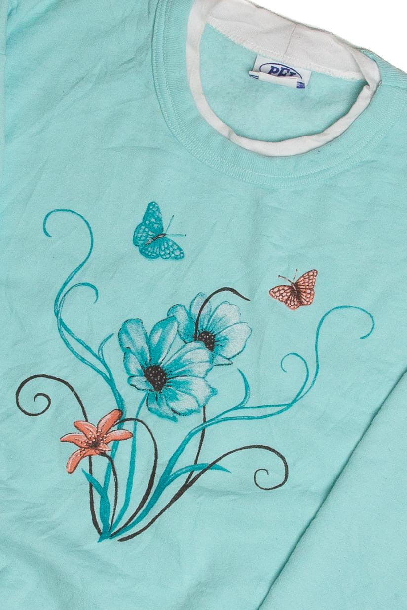 Vintage Flower Sweatshirt 10007