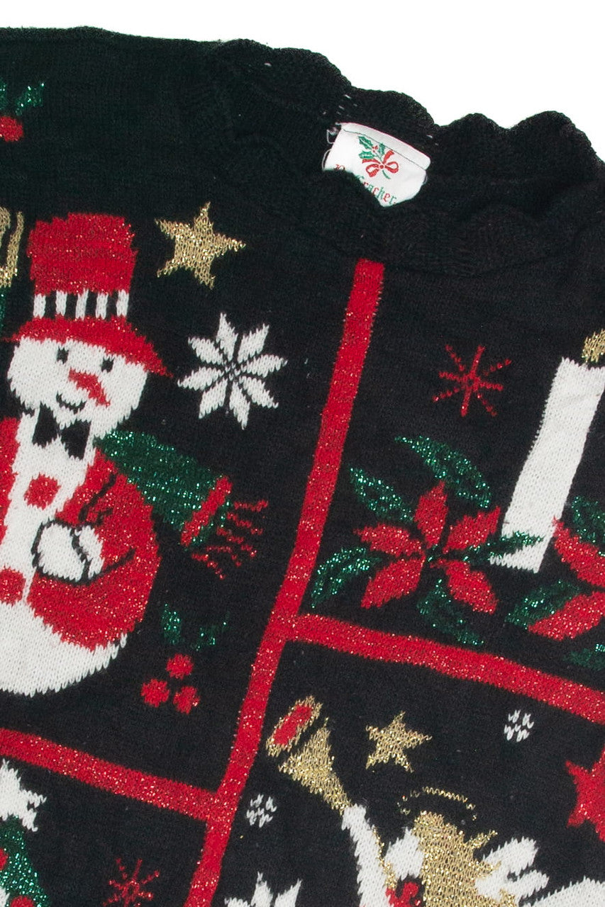 Vintage Black Christmas Sweater 59558