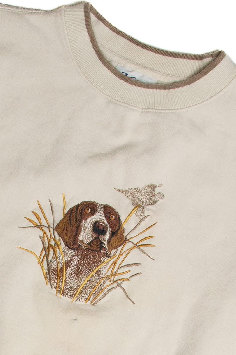 Vintage Embroidered Dog Sweatshirt
