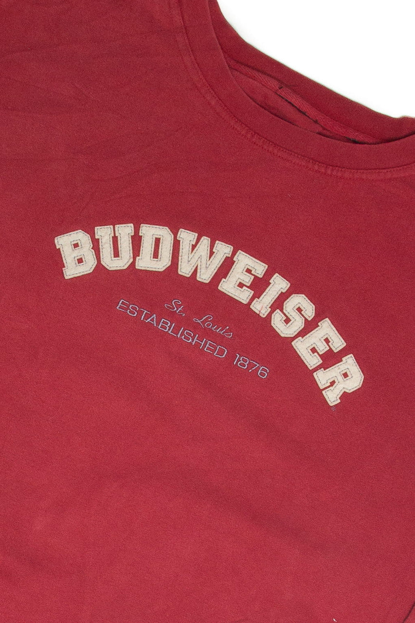 Embroidered Budweiser Sweatshirt Sweatshirt