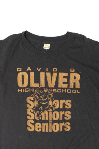 Vintage David B. Oliver High School Seniors Screen Stars T-Shirt (1980s)