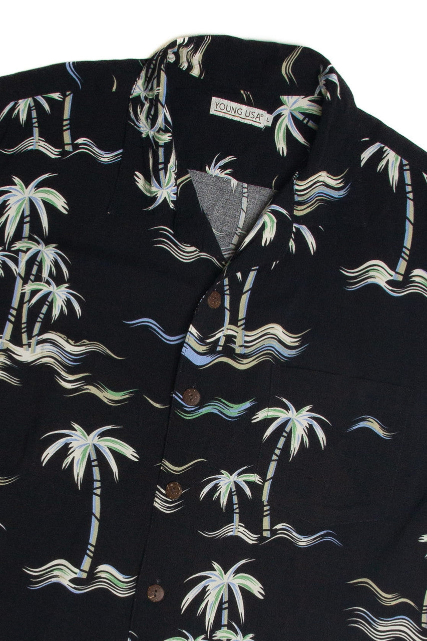 Vintage Palm Wave Hawaiian Shirt