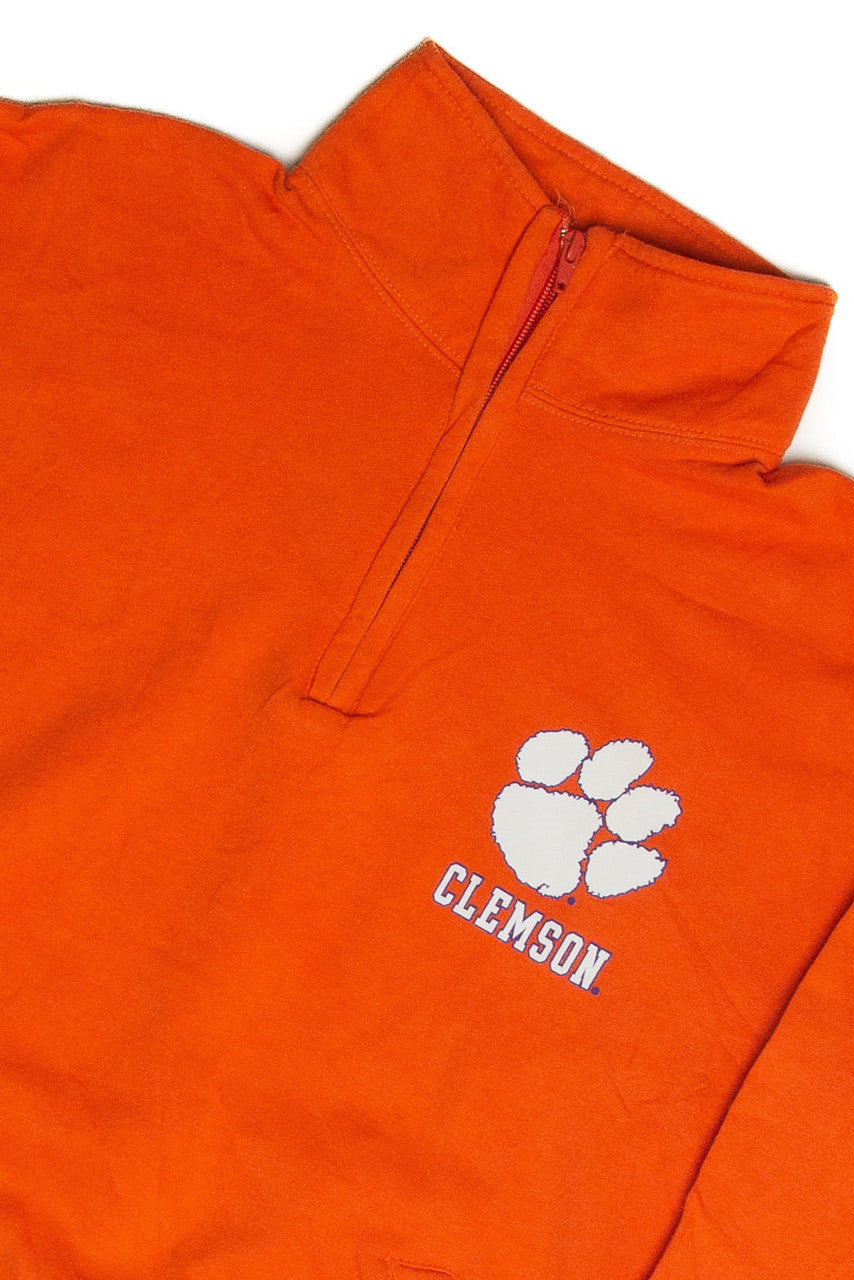 Vintage Clemson Quarter Zip Sweatshirt